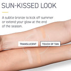 Brush On Block SPF 30 Mineral Powder Sunscreen, Touch of Tan, Refillable, Broad Spectrum, Water Resistant Face Protection, For All Skin Types, Subtle Hint of Color, Reef Friendly, Mfg in USA