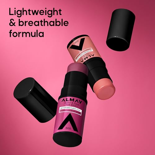 Almay Lip and Cheek Tint, Color & Care Tint Stick, Multi-Use Moisturizing Blush and Lip Color, Dewy Finish, 100 Natural Flush, 0.25 oz