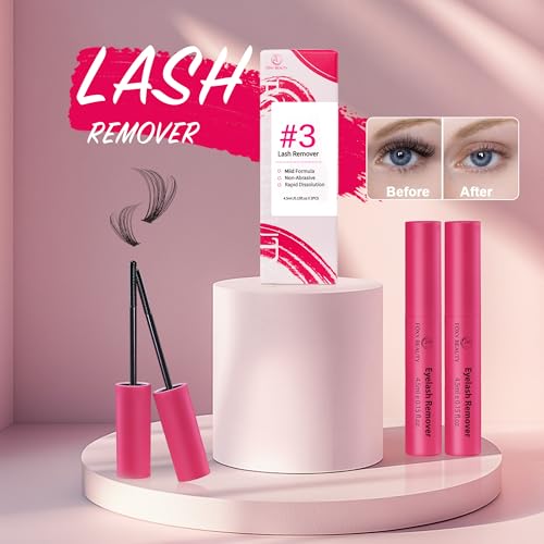 2 Lash Remover for Lash Extension at Home Lash Remover for Cluster Lashes 10 ML Lash Cluster Remover Gentle Soothing Oil Cluster Lash Bond Remover Lash Adhesive Remover Lash Bond and Seal Remover
