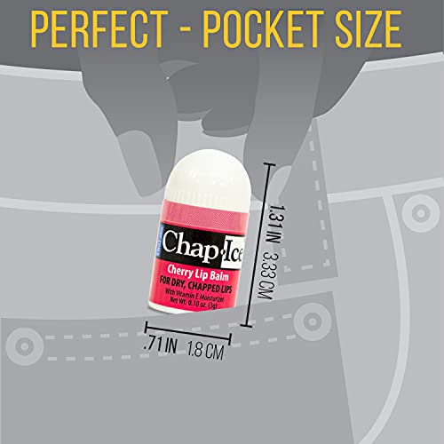 Chap-Ice® | Premium and Traditional Lip Balm for Chapped, Dry, or Windburned Lips | Pocket Size Display with Assorted Flavors - Cherry, Citrus Orange, Kiwi Lime - 50 Mini Sticks (0.10oz/3g)