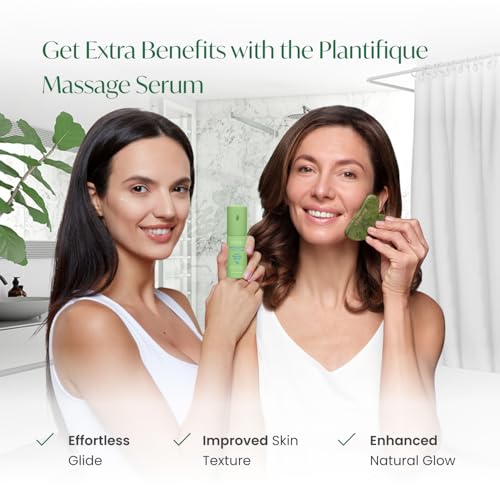 PLANTIFIQUE Gua Sha Facial Tools | Gifts | Massage Tool | Jawline Sculptor | Face Sculpting Tool for Your Skin Care Routine | Jade Guasha