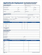 Adams TOPS 8 1/2 x 11 Inch Employee Application 50 Sheet Pads, 2 Pack (32851)
