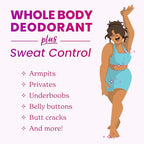 Lume Whole Body Deodorant Plus Sweat Control - Smooth Cream Tube - 72 Hour Odor And Sweat Control - Baking Soda Free, Skin Loving - 3.0 ounce (Pack of 2) (Soft Powder)