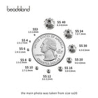 beadsland Flat Back Crystal Rhinestones Round Gems for Nail Art and Craft Glue Fix, Crystal, 10mm, SS50/144pcs