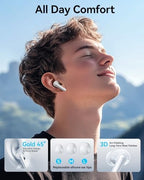 Wireless Earbuds, Bluetooth Ear Buds Headphones with LED Charging Case, Deep Bass Stereo Sound, 40 Hours Playtime, IP7, Lightweight in-Ear Earphones for iPhone Android Sports Workout
