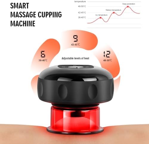 DANGSHAN Smart Cupping Therapy Massager | 4-in-1 Red Light Pain Relief Therapy | Electric Cupping Kit for Massage | Powerful Meridian for Back Muscle Soreness Relief Pain Tools