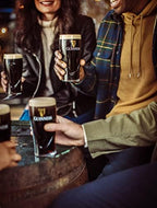 Guinness Gravity Official Beer Pint Glass 4-Pack | Large 20oz Pints Drinking Thick Beer Glasses Beer 20 oz Glasses
