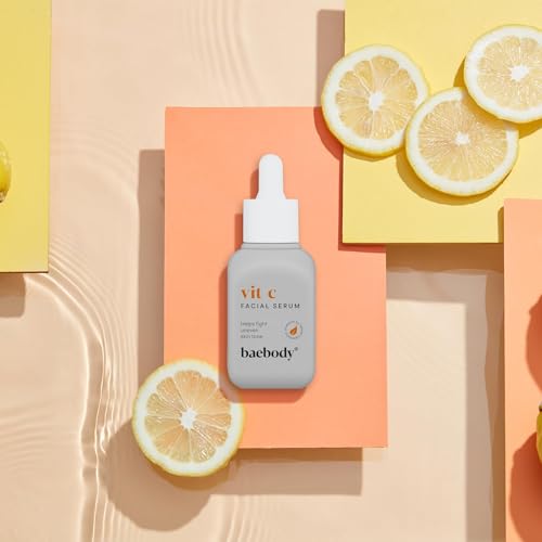 Baebody Made in USA Vitamin C Face Serum - Vitamin C Serum for Dark Spots and Dull Skin - With Hyaluronic Acid (1 fl oz/30 ml)