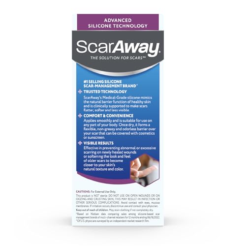 ScarAway Complete Scar Treatment Kit, Clinically Supported Treatment for Scars (2) Tan Medical-Grade Silicone Scar Sheets (1.5" x 3") and Silicone Gel (0.35 Oz), Water-Resistant & Self-Adhesive