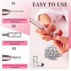 180 Grit Mini Sanding Bands for Nail Drill, 200 Pcs Small Sanding Bands for Nail with 2 Pcs Mandrel Bits, 3.1 MM Nail Sanding Bands for Acrylic Nails Gel Removing Shaping, Manicures and Pedicure