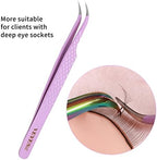 VEYES INC Fiber Tip Eyelash Extension Tweezers Volume J45 Lash Tweezers For Professional Eyelash Extension Tool