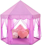 Monobeach Princess Tent Girls Large Playhouse Kids Castle Play Tent with Star Lights Gift Toy for Children Indoor and Outdoor Games, 55'' x 53'' (DxH) (Purple)