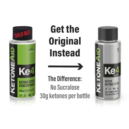 KetoneAid Ke4 with Sucralose | Ketone Ester Concentrate | 10 Servings Per Bottle (1 Count)