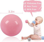 LANGXUN 50 100 200 Soft Plastic Ball Pit Balls for Kids, Gift for Baby Toddler Birthday Christmas, Ball Pit Play Tent, Baby Kiddie Pool Water Toys, Party Decoration