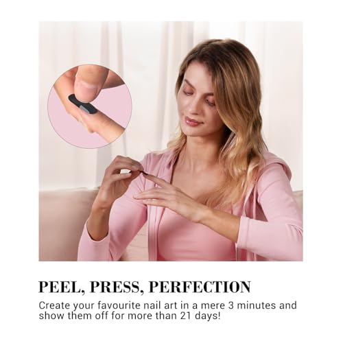 MelodySusie 30PCS Semi Cured Gel Nail Strips (Pink Glitter Flower), Works with Nail lamp, Salon Quality, Long Lasting, Easy to Apply and Remove, Includes 2 Prep Pads, Nail File and Wooden Stick