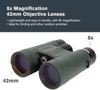 Celestron - Nature DX 8x42 Binoculars – Ideal for Birding and Outdoors – 42mm Objective Lenses – Wide 7.4° Field of View – BaK-4 Prisms – Fully Multi-Coated – Waterproof and Fogproof