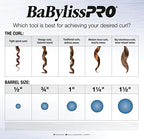 BaByliss Pro Spring Curling Iron, Porcelain Ceramic Professional For Multiple Hair Types, Reaches 430 Degrees for Loose Long Lasting Curls