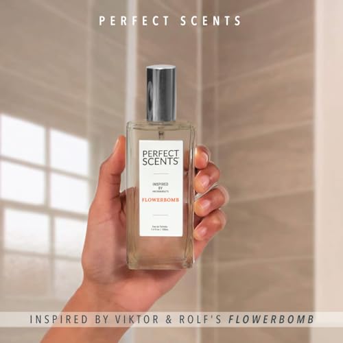 Perfect Scents Fragrances | Inspired by V&R’s Flowerbomb | Women’s Eau de ToileƩe | Vegan, Paraben, Phthalate Free | Never Tested on Animals | 3.4 Fl Oz
