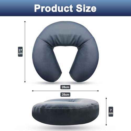 HOINCO Massage Face Cradle Cushion，Universal Headrest Face Rest Neck Head Cushion for Massage Chairs Spa Bed.(Dark Blue)