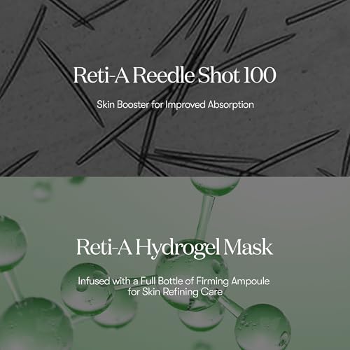 VT COSMETICS Reti-A Reedle Shot 100 2-Step Hydrogel Mask(34.5gx4ea), Intensive Tightening, Exosome Retinol, Overnight Melting Mask, Ideal for Retinol Beginners, Korean Facial Mask