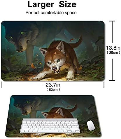 Board Game TCG Playmat Table Mats Games Size 60X35 cm Mousepad Compatible for MTG CCG RPG Trading Card Game (Ferocious PUP)