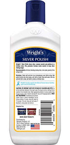 Wright's Silver_Cleaner and Polish - Ammonia Free - Use on Silver, Jewelry, Antique_Silver, Gold, Brass, Copper and Aluminum- 7 Ounce (Pack of 2)