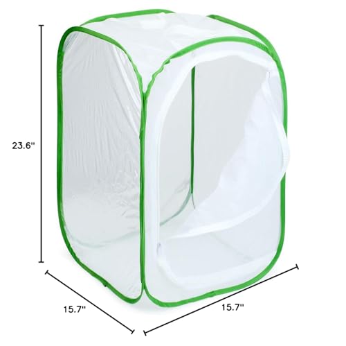 RESTCLOUD Professional Butterfly Habitat Insect Cage Caterpillar Enclosure Pop-up Polyester Bottom for Easier Clean