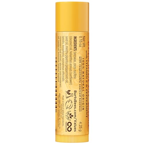 Burt's Bees Lip Balm - Original Beeswax 12 Count Pack in Bulk, Lip Moisturizer With Responsibly Sourced Beeswax, Tint-Free, Natural Origin Conditioning Treatment, 12 Tubes, 0.15 oz