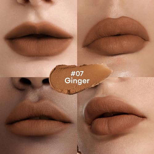ITY Velvet Matte Finish Lip Stain-Mousse Textured Lip Clay, Orange Shade, Conceals Lip Lines, Rich Pigment Lip Tint Lipsticks, 0.14 oz (4g) in Ginger