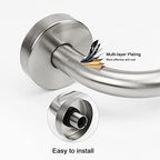NearMoon S Shaped Shower Head Riser Pipe, Shower Extender Arm with Flange, Standard 1/2" Connection- Bathroom Accessory, 12 Inch (1 Pack, Brushed Nickel)