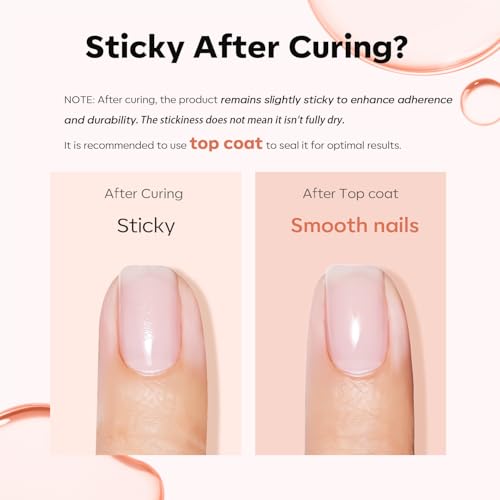 modelones Builder Nail Gel, 8-in-One Sheer Nude Pink Builder, Apricot Blush Pink Rubber Base for Nail Thickening Apex Building LED Lamp Cured Hard Strengthener Extend Color Gel Polish for DIY Salon