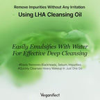 LHA Deep Cleansing Oil, Makeup, Blackhead and Whitehead Remover, Korean Skin Care, Vegan, 6.93 Fl Oz