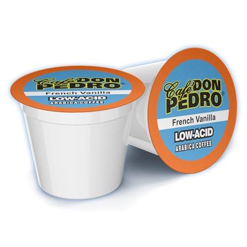 Cafe Don Pedro Variety Pack Arabica Low Acid Coffee Pods - Compatible with Keurig K-cup Coffee Maker, 6 different flavors, 100% Arabica, Battles Heartburn, Acidic Reflux, 72 Coffee K Cups