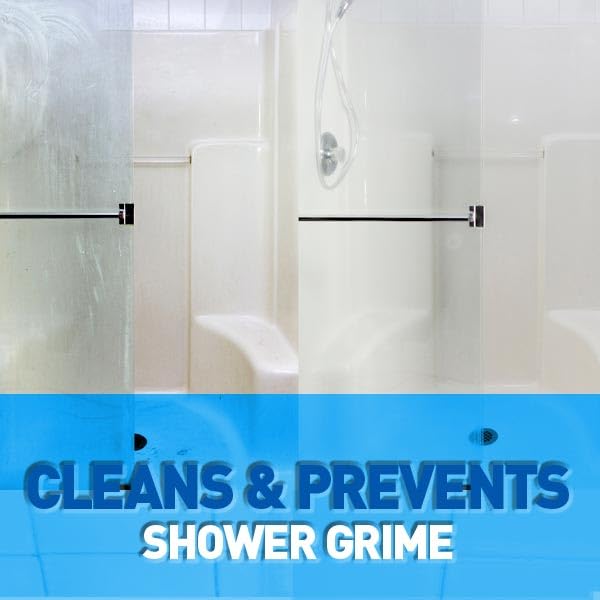 Wet & Forget Shower Cleaner Spray, Fragrance-Free Weekly Bathroom Cleaner, No Scrubbing Needed, Bleach-Free, Multi-Surface Bathroom Spray, Cleaning Supplies Essential. 64 fl oz
