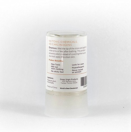 | 100% Pure Deodorant Stone | All Natural Mineral Salts Deodorant Stone