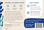Organic Lavender Ground Coffee | Real Lavender Flower | Medium Roast, Organic Flavored Coffee | Smooth Low-Acid | Perfect for Drip, Pour Over or Cold Brew | 8 oz, 22 Servings