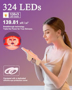 Red Light Therapy for Face, LED Face Mask Light Therapy,Near-Infrared 850 Red Light Therapy Mask(NIR),Portable,Rechargeable and Remote