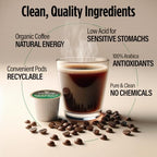 VitaCup Perfect Low Acid Coffee Pods, USDA Organic & Fair Trade, Mycotoxin Free, Dark Roast Guatemala Single Origin, Clean & Pure Recyclable Single Serve Pod compatible w/Keurig K-Cup Brewers,64 CT