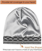 Adjustable Satin Lined Sleep Cap for Dreadlocks Curly Hair Large Head-Stay On Overnight