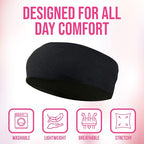 Styla Hair Headbands for Women Stretch Fashion Headbands 10 Pack Non-Slip Head Wraps Great for Spa, Sports, Yoga, Pilates, Running, Gym Headband, Workouts (Dark)
