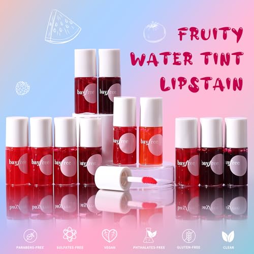 Lip Tint Stain Set, Korean Water Tint Lightweight Non-sticky, Waterproof Long Lasting Liquid Blush & Lip Stain, Transfer-Proof, Matte Finish Lip Color Makeup (fruit platter)