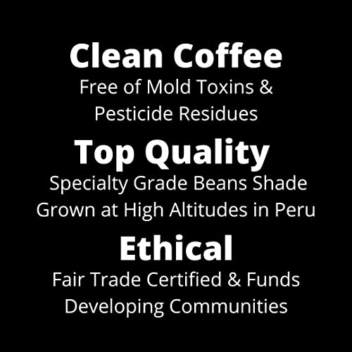 Mold Free Pure Health Coffee - Organic Fair Trade Specialty Grade Low Acid Clean Coffee 12oz (Ground)