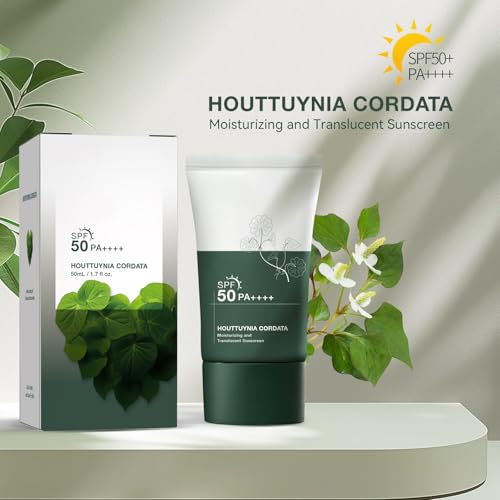Heartleaf Silky Moisture Sunscreen, Moisture Daily Sunscreen, Korean SPF 50+ PA++++ Clear Filter Sun Essence, No White Cast, Hydrating, Moisturizing, Cools Down, Light Finish, Updated 3pc