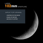Celestron – AstroMaster 102AZ Telescope – Short-Tube Refractor Telescope – Fully-Coated Glass Optics – Adjustable-Height Tripod – Bonus Astronomy Software Package