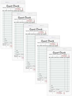 Adams Guest Check Pads, Single Part, Perforated, White, 3-2/5" x 6-3/4 ", 50 Sheets/Pad, 5 Pads/Pack (525SWMT)