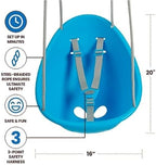 Swurfer Coconut Toddler Swing – Comfy Baby Swing Outdoor, 3- Point Adjustable Safety Harness, Secure, Safe Quick Click Locking System, Blister-Free Rope, Easy Installation, Ages 6-36 Months