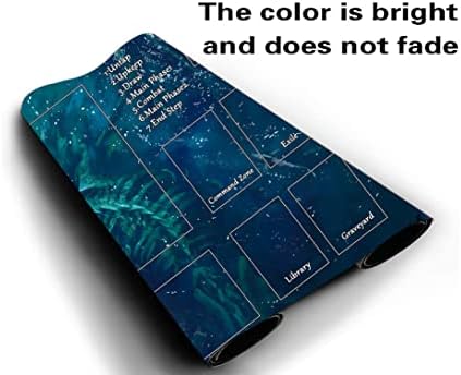 MTG Playmat, Game Play Mat for MTG TCG 24 x 14 inches Trading Card Inked Game Playmats with Storage Bag Smooth Rubber Surface Battle Game