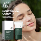 Heartleaf Silky Moisture Sunscreen, Moisture Daily Sunscreen, Korean SPF 50+ PA++++ Clear Filter Sun Essence, No White Cast, Hydrating, Moisturizing, Cools Down, Light Finish