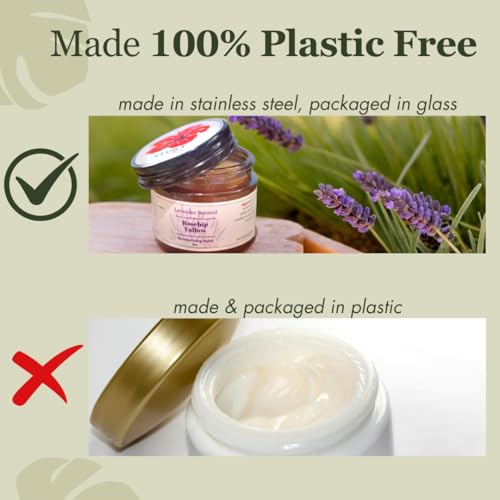 100% Grass-Fed Beef Tallow Face Moisturizer - Natural Organic Skin Care with Lavender Essential Oil - Nourishing 2oz Balm with Rose Hip Oil & Beeswax for Sensitive Skin, Hands & Lips