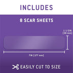 Care Science C Section Recovery Silicone Scar Sheets 1.5in x 7in 8ct | Reuseable Scar Sheets for Reducing the Appearance of C-Section, Keloid, and Acne Scars